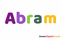 Abram Vorname für Jungen Deko Illustration mit Animation