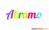 Abramo Vorname für Jungen animiertes Deko Bild