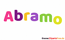 Abramo Vorname für Jungen Illustration, Bild, Gif Grafik