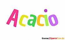 Acacio Vorname für Jungen Illustration, Bild, Gif Grafik