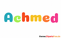 Achmed Vorname für Jungen - Babyvornamen als animierte Bilder