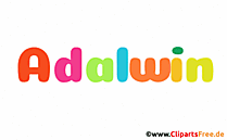 Adalwin Vorname für Jungen Illustration, Bild, Gif Grafik