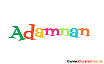 Adamnan Vorname für Jungen Deko Illustration mit Animation