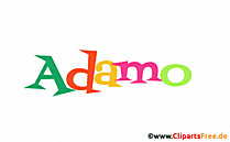 Adamo Vorname für Jungen Illustration, Bild, Gif Grafik