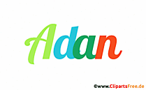 Adan Vorname für Jungen als animiertes Gif Bild