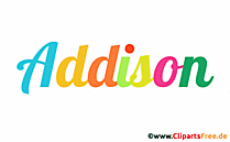 Addison Vorname für Jungen Illustration, Bild, Gif Grafik