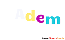 Adem Vorname für Jungen animiertes Deko Bild