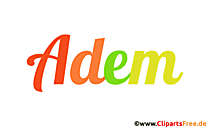 Adem Vorname für Jungen Illustration, Bild, Gif Grafik