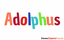Adolphus Vorname für Jungen Deko Illustration mit Animation
