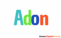Adon Vorname für Jungen Illustration, Bild, Gif Grafik