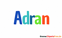Adran Vorname für Jungen Deko Illustration mit Animation