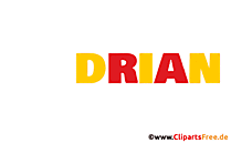 Adrian Vorname für Jungen animiertes Deko Bild