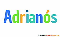 Adrianós Vorname für Jungen als animiertes Gif Bild