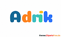 Adrik Vorname für Jungen Illustration, Bild, Gif Grafik