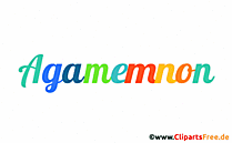 Agamemnon Vorname für Jungen Illustration, Bild, Gif Grafik