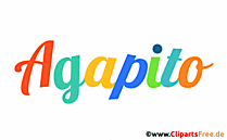 Agapito Vorname für Jungen Deko Illustration mit Animation