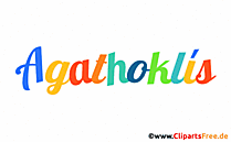 Agathoklís Vorname für Jungen Illustration, Bild, Gif Grafik