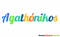 Agathónikos griechischer Vorname Illustration, Bild, Animation