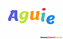 Aguie Vorname für Jungen Illustration, Bild, Gif Grafik