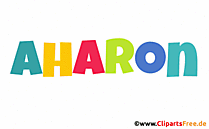 Aharon Vorname für Jungen Illustration, Bild, Gif Grafik