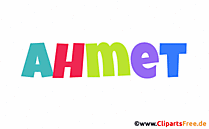 Ahmet Vorname für Jungen als animiertes Gif Bild