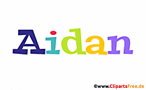 Aidan Vorname für Jungen - Babyvornamen als animierte Bilder