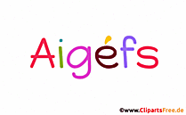 Aigéfs Vorname für Jungen Illustration, Bild, Gif Grafik