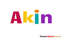 Akin Vorname für Jungen als animiertes Gif Bild