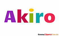 Akiro Vorname für Jungen Illustration, Bild, Gif Grafik
