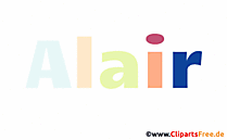 Alair Vorname für Jungen als animiertes Gif Bild