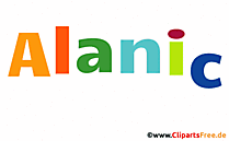 Alanic Vorname für Jungen Illustration, Bild, Gif Grafik