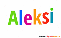 Aleksi Bild mit Namen - Animierte Bilder mit Vornamen