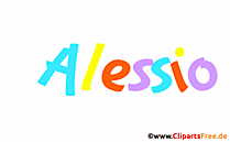 Alessio Vorname für Jungen animiertes Deko Bild
