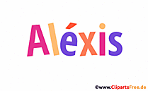 Aléxis Vorname für Jungen Deko Illustration mit Animation