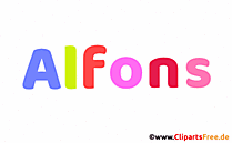 Alfons Vorname für Jungen animiertes Deko Bild
