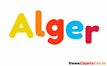 Alger Vorname für Jungen Deko Illustration mit Animation