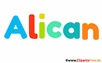 Alican Bild mit Namen -  Bilder mit Baby Vornamen