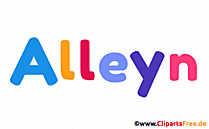 Alleyn Vorname für Jungen - Baby Vornamen als Bilder