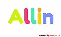 Allin Bild mit Namen - Animierte Bilder mit Vornamen