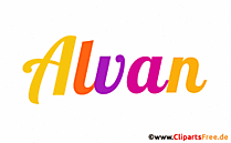 Alvan Bild mit Namen -  Bilder mit Baby Vornamen