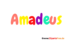 Amadeus Vorname für Jungen animiertes Deko Bild