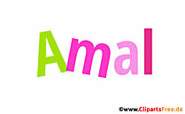 Amal Bild mit Namen - Animierte Bilder mit Vornamen