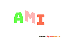 Amin Vorname für Jungen animiertes Deko Bild