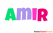 Amir Bild mit Namen -  Bilder mit Baby Vornamen
