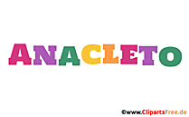 Anacleto Vorname für Jungen - Babyvornamen als animierte Bilder