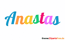 Anastas Vorname für Jungen Illustration mit dekorativen Buchstaben