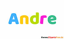 Andre Vorname Bild mit Deko Schrift - Vornamen für Jungs