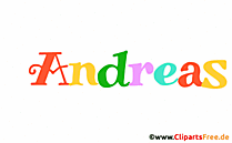 Andreas Vorname für Jungen animiertes Deko Bild