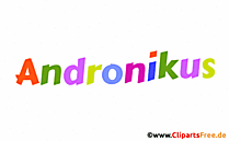 Andronikus Vorname Bild mit Deko Schrift - Vornamen für Jungs