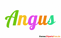 Angus Bild mit Namen -  Bilder mit Baby Vornamen